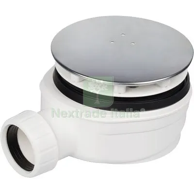 Piletta Doccia Sifonata Ribassata PP Inox H.MM 60 1"1/2 Diametro Pollici 1"1/2 — Scarichi e sifoni — rif. FERX.VIR7706252