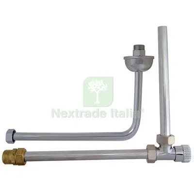 Rubinetto + Squadretta x Scaldacqua Ottone Cromato MM 150X250 — Cerniere e cardini — rif. FERX.VIR7708060