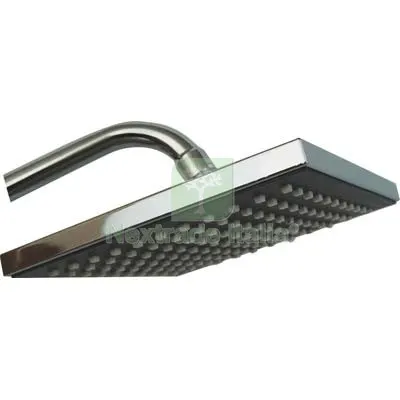 Soffione Doccia + Snodo Quadro ABS Cromato 1/2F MM 200X200 Diametro Pollici 1/2" — Rubinetti e valvole — rif. FERX.VIR7709223