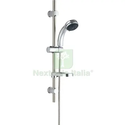 SALISCENDI DOCCETTA 5 GETTI IBISCO EFFE ABS CROMATO TUBO MM 25 + FLEX CM 150 + D.MM 82 DIAMETRO POLLICI 1/2" — Rubinetti e valvole — rif. FERX.VIR7709516