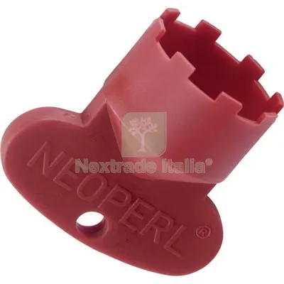 10PZ CHIAVE AERATORE CACHE HONEYCOMB JR NEOPERL PLASTICA ROSSA M21.5X1 — Rubinetti e valvole — rif. FERX.VIR7710061
