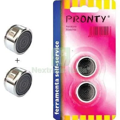 12CF AERATORE RUBINETTO SELF PRONTY OTTONE CROMATO M24X1 CF=PZ 2 DIAMETRO POLLICI M24x1" — Rubinetti e valvole — rif. FERX.VIR7710081