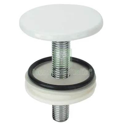5CF TAPPO COPRIFORO SANITARI OTTONE BIANCO MM 50 CF=PZ 2 Fin Bianca — Tubi e raccordi — rif. FERX.VIR7710215