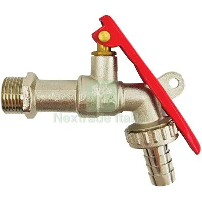 Rubinetto a Sfera Portalucchetto Stars Ottone Nichelato 1/2X3/4 Diametro Pollici 1/2x3/4 — Lucchetti e catene — rif. FERX.VIR7744643