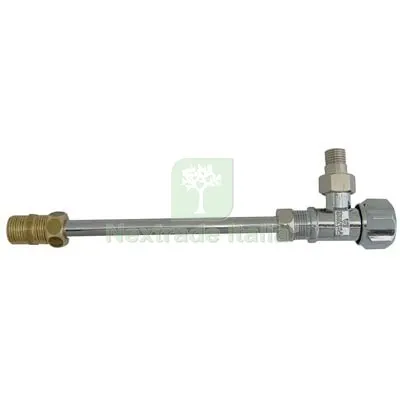 Rubinetto a Squadra x Cassetta WC + Canna Ottone Nichelato 1/2M Diametro Pollici 1/2" — Sanitari e ceramiche — rif. FERX.VIR7746102 Rubinetto a Squadra x Cassetta WC + Canna Ottone Nichelato 1/2M Diametro Pollici 1/2" — Sanitari e ceramiche — rif. FERX.VIR7746102