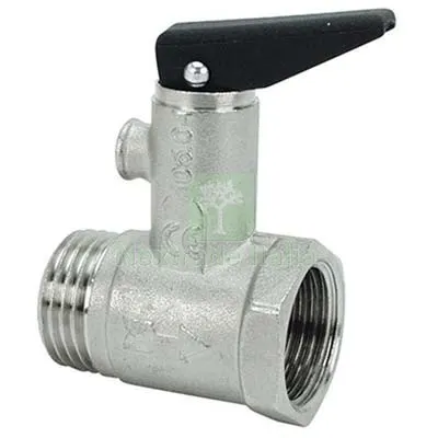2PZ Valvola Sicurezza + Leva x Scaldacqua Ottone Nichelato 1/2MF Diametro Pollici 1/2" — Caldaie e radiatori — rif. FERX.VIR7747914