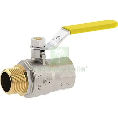 4PZ VALVOLA SFERA GAS + LEVA MF FUTURGAS FIV OTTONE NICHELATO 3/4MF DIAMETRO POLLICI 3/4" — Rubinetti e valvole — rif. FERX.VIR7748217