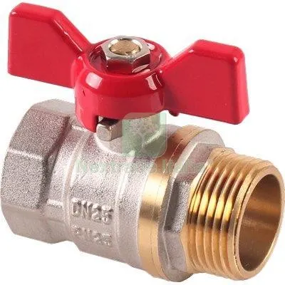3PZ VALVOLA SFERA MF FARFALLA STARS OTTONE NICHELATO 3/4"MF DIAMETRO POLLICI 3/4" — Rubinetti e valvole — rif. FERX.VIR7748331