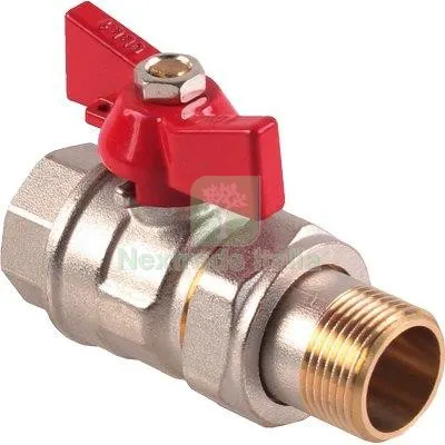 3PZ VALVOLA SFERA MF FARFALLA+BOCCHETTONE STARS OTTONE NICHELATO 1/2"MF DIAMETRO POLLICI 1/2" — Rubinetti e valvole — rif. FERX.VIR7748338