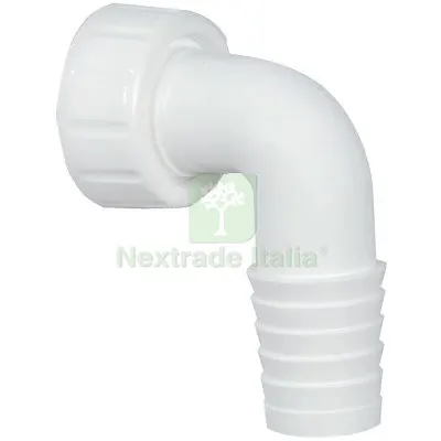 10PZ PORTAGOMMA CURVO + GHIERA SCARICO LAVATRICE PP BIANCO MM 17/22X1"F — Tubi e raccordi — rif. FERX.VIR7760186 10PZ PORTAGOMMA CURVO + GHIERA SCARICO LAVATRICE PP BIANCO MM 17/22X1"F — Tubi e raccordi — rif. FERX.VIR7760186