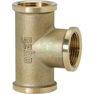 5PZ TEE OTTONE 130 GEBO 1/2F DIAMETRO POLLICI 1/2" — Tubi e raccordi — rif. FERX.VIR7764051