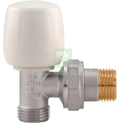 2PZ Valvola a Squadro x Radiatore 395 Itap Ottone Nichelato 1/2M Diametro Pollici 1/2" — Caldaie e radiatori — rif. FERX.VIR7800025