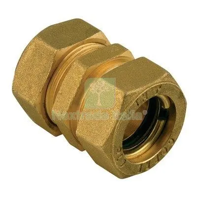 10PZ MANICOTTO STRINGITUBO X RAME OTTONE MM 14 Ø Mm 14x14 — Tubi e raccordi — rif. FERX.VIR7800162