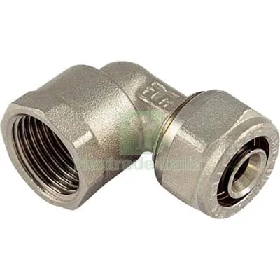5PZ GOMITO MULTISTRATO FILETTO FEMMINA BAMPI OTTONE MM 20X1/2F DIAMETRO MMXPOLLICI 20x1/2" — Tubi e raccordi — rif. FERX.VIR7800220