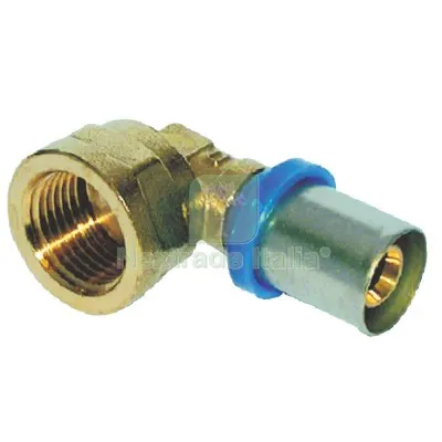 10PZ Gomito Multistrato Pressare FIL Femmina Bampi Ottone MM 20X1/2F Diametro Mmxpollici 20x1/2" — Raccordi a pressare e multistrato — rif. FERX.VIR7800268