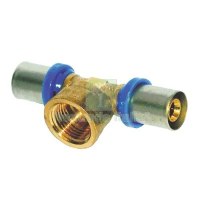 5PZ TEE Multistrato Pressare Filetto Femmina Bampi Ottone MM 16X1/2F Diametro Mmxpollici 16x1/2" — Raccordi a pressare e multistrato — rif. FERX.VIR7800285 5PZ TEE Multistrato Pressare Filetto Femmina Bampi Ottone MM 16X1/2F Diametro Mmxpollici 16x1/2" — Raccordi a pressare e multistrato — rif. FERX.VIR7800285