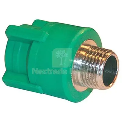 10PZ MANICOTTO PPR A SALDARE FILETTO MASCHIO VERDE/OTTONE MM 20X1/2M DIAMETRO MMXPOLLICI 20x1/2" — Tubi e raccordi — rif. FERX.VIR7801067