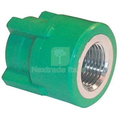 10PZ MANICOTTO PPR A SALDARE FILETTO FEMMINA VERDE/OTTONE MM 20X1/2F DIAMETRO MMXPOLLICI 20x1/2" — Tubi e raccordi — rif. FERX.VIR7801074