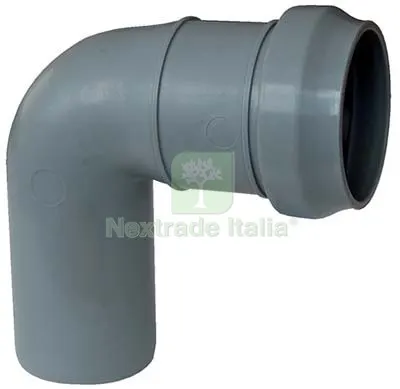 5PZ Curva Scarico Idrico AD Innesto PP Grigio MM 90 45° Gradi 45° — Attrezzi da giardino — rif. FERX.VIR7801249