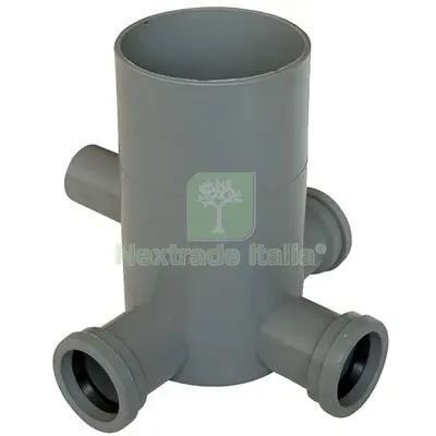 2PZ Pozzetto WC Scarico 3 Ingressi + 1 Uscita PP Grigio MM 40 H.MM 170 — Scarichi e sifoni — rif. FERX.VIR7801288 2PZ Pozzetto WC Scarico 3 Ingressi + 1 Uscita PP Grigio MM 40 H.MM 170 — Scarichi e sifoni — rif. FERX.VIR7801288