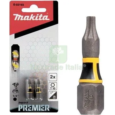 3CF INSERTO TORX X AVVITATORE IMPULSI MAKITA TXMM 10X25 CF=PZ 2 — Punte, frese e dischi — rif. FERX.VIR7916989