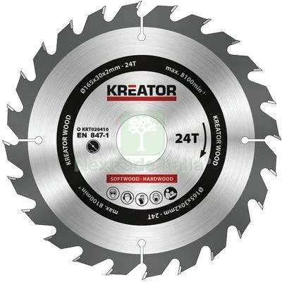Lama Circolare x Legno Kreator MM 165X30 Denti 24 — Punte, frese e dischi — rif. FERX.VIR7948360