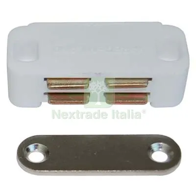 12PZ CRICCHETTO MAGNETICO SPORTELLI UCN10 VAREC MM 45 H.MM 19 KG 3,5 + INCONTRO BIANCO Colore Bianco — Cinghie e tiranti a cricchetto — rif. FERX.VIR7956809