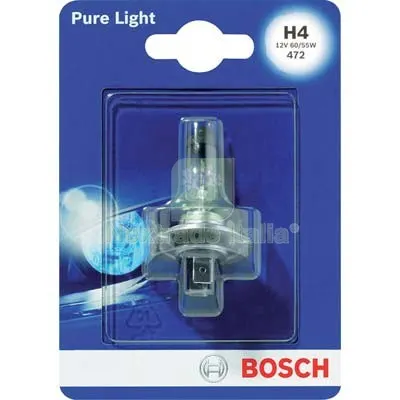 4PZ LAMPADA AUTO ANTERIORI PURE LIGHT H4 001 BOSCH ALOGENA VOLT 12 WATT 60/55 — Illuminazione — rif. FERX.VIR8000060 4PZ LAMPADA AUTO ANTERIORI PURE LIGHT H4 001 BOSCH ALOGENA VOLT 12 WATT 60/55 — Illuminazione — rif. FERX.VIR8000060
