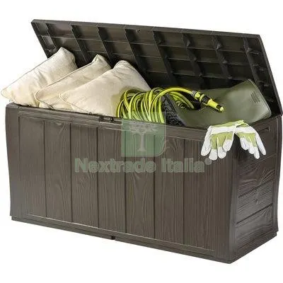 Baule Sherwood Keter PP Marrone CM 117X45 H.CM 57,5 CM 117x45x57,5 LT 270 — Ferramenta porte e finestre — rif. FERX.VIR8130102 Baule Sherwood Keter PP Marrone CM 117X45 H.CM 57,5 CM 117x45x57,5 LT 270 — Ferramenta porte e finestre — rif. FERX.VIR8130102