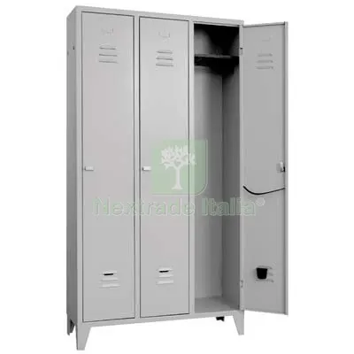 Armadio Spogliatoio Montato Prometal Vern Grigio Posti 3 H.MM 1795 MM 1000X350 CM 100x35x179,5 — Arredo — rif. FERX.VIR8130534 Armadio Spogliatoio Montato Prometal Vern Grigio Posti 3 H.MM 1795 MM 1000X350 CM 100x35x179,5 — Arredo — rif. FERX.VIR8130534