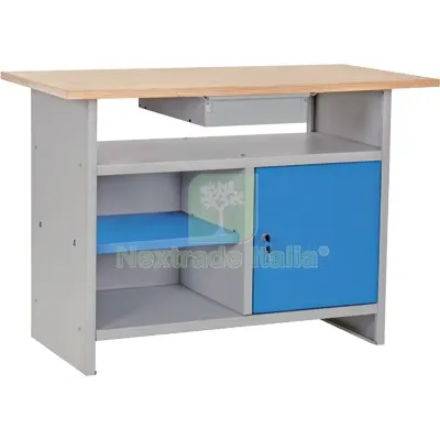 Banco da Lavoro Smontato Prometal Piano Legno H.MM 840 MM 1200X600 CM 120x60x84 — Ferramenta porte e finestre — rif. FERX.VIR8130595 Banco da Lavoro Smontato Prometal Piano Legno H.MM 840 MM 1200X600 CM 120x60x84 — Ferramenta porte e finestre — rif. FERX.VIR8130595