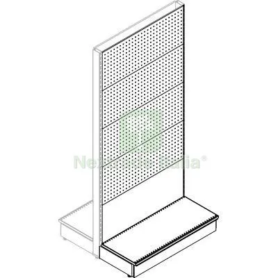 Trasformazione a Gondola Scaffale Market Schienale MIX RAL 9016 CM 100 H.CM 215 CM 100x40xH215 — Ferramenta porte e finestre — rif. FERX.VIR8134104