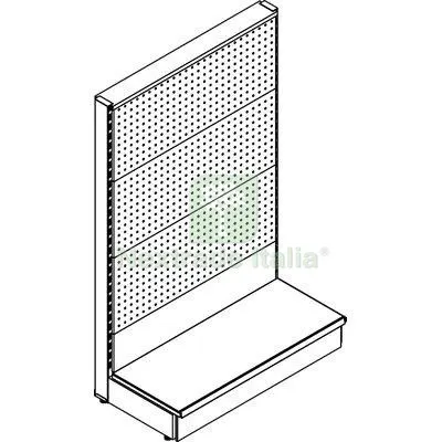 Scaffale Market a Parete Schienale MIX RAL 9016 CM 100 H.CM 155 CM 100x40xH155 — Ferramenta porte e finestre — rif. FERX.VIR8134115 Scaffale Market a Parete Schienale MIX RAL 9016 CM 100 H.CM 155 CM 100x40xH155 — Ferramenta porte e finestre — rif. FERX.VIR8134115