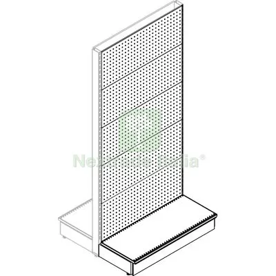Trasformazione a Gondola Scaffale Market Schienale Forato RAL 9016 CM 100 H.CM 215 CM 100x40xH215 — Ferramenta porte e finestre — rif. FERX.VIR8134132