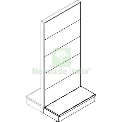 Trasformazione a Gondola Estensione Market Schienale Liscio RAL 9016 CM 100 H.CM 215 CM 100x40xH215 — Ferramenta porte e finestre — rif. FERX.VIR8134135