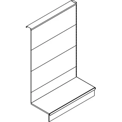 Estensione Scaffale a Parete Market Schienale Liscio RAL 9016 CM 100 H.CM 155 — Ferramenta porte e finestre — rif. FERX.VIR8134141