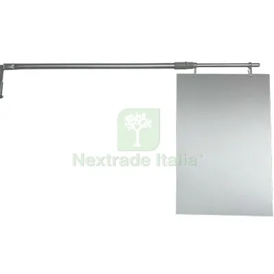 Cartello Avvisi Scaffale Market A4 Asta Telescopica CM 60-90 + Gancio Cremagliera — Ferramenta porte e finestre — rif. FERX.VIR8134172