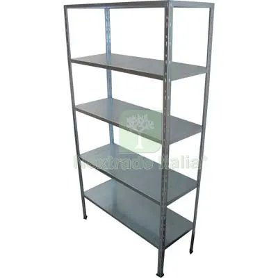 Scaffale Kit 5 Ripiani AD Incastro Prometal Zincato CM 40X100 H.CM 194 CM 100x40x186 — Ferramenta porte e finestre — rif. FERX.VIR8134822 Scaffale Kit 5 Ripiani AD Incastro Prometal Zincato CM 40X100 H.CM 194 CM 100x40x186 — Ferramenta porte e finestre — rif. FERX.VIR8134822