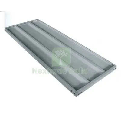5PZ RIPIANO METALLICO RINFORZO DOPPIO PROMETAL ACCIAIO VERN GRIGIO CM 120X50 — Arredo — rif. FERX.VIR8135880 5PZ RIPIANO METALLICO RINFORZO DOPPIO PROMETAL ACCIAIO VERN GRIGIO CM 120X50 — Arredo — rif. FERX.VIR8135880