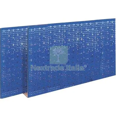 PANNELLO ESPOSITIVO A FORI ASOLATI ACCIAIO VERNICIATO CM 100X50 BLU Colore Blu — Ferramenta porte e finestre — rif. FERX.VIR8174033
