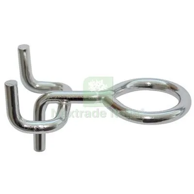 100PZ Gancio Occhiolo Acciaio x Pannello Espositivo Cromato — Minuteria metallica — rif. FERX.VIR8175015 100PZ Gancio Occhiolo Acciaio x Pannello Espositivo Cromato — Minuteria metallica — rif. FERX.VIR8175015