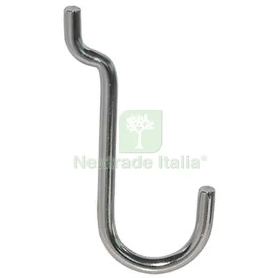 200PZ Gancio Uncino Acciaio x Pannello Espositivo Cromato N° 4 MM 22X53 — Ferramenta porte e finestre — rif. FERX.VIR8175023 200PZ Gancio Uncino Acciaio x Pannello Espositivo Cromato N° 4 MM 22X53 — Ferramenta porte e finestre — rif. FERX.VIR8175023