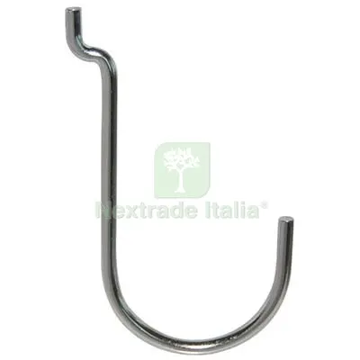 200PZ Gancio Uncino Acciaio x Pannello Espositivo Cromato N° 5 MM 40X75 — Ferramenta porte e finestre — rif. FERX.VIR8175024 200PZ Gancio Uncino Acciaio x Pannello Espositivo Cromato N° 5 MM 40X75 — Ferramenta porte e finestre — rif. FERX.VIR8175024