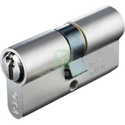CILINDRO SAGOMATO 82099 ISEO OTTONE NICHELATO CHIAVI 3 CAMMA DIN MM 70 35+35 MM+MM 35+35 — Serrature e cilindri — rif. FERX.VIR8199908