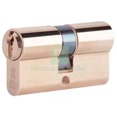 Cilindro Sagomato 8209 Iseo Ottone Chiavi 3 Camma DIN MM 90 45+45 MM+MM 45+45 — Serrature e cilindri — rif. FERX.VIR8200011