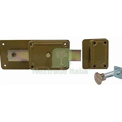 2PZ Serratura Ferroglietto P50 Staccato Facchinetti C.TONDO Staccato M5+SCR+POMOLO E.MM 70 Fin Verniciata — Serrature e cilindri — rif. FERX.VIR8200186