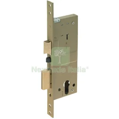 Serratura Legno Infilare Elettrica 58100 Yale B.Q OTT. Satinato F.MM 22 F.SAGOM M2+SCR E.MM 60 Fin Ottonata Opaca — Serrature e cilindri — rif. FERX.VIR8201247
