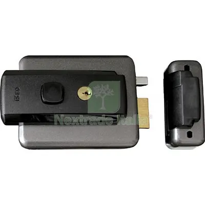 Serratura Cancello Applicare Elettrica 52N Iseo Vern C.TONDO Fisso SCR+ Pulsante E.MM 50/80 DX/SX e MM 50>80 Fin Verniciata — Serrature e cilindri — rif. FERX.VIR8204595