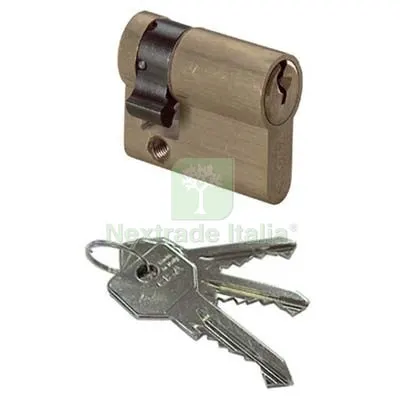Mezzo Cilindro Sagomato 0G304 Cisa Ottone Chiavi 3 Camma DIN MM 40 30+10 MM+MM 30+10 — Serrature e cilindri — rif. FERX.VIR8200040