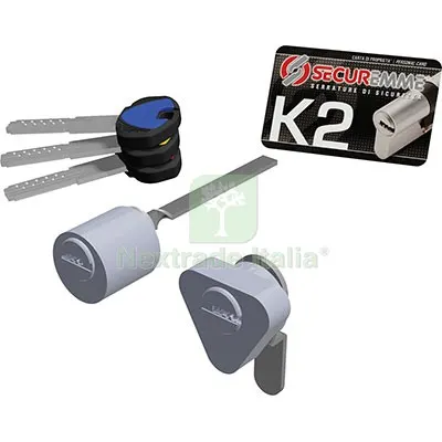 Coppia Cilindri Esterni K2 3200-E Securemme OTT.NICH.SATIN Chiavi 3 x 11721 11921 MM 30 — Serrature e cilindri — rif. FERX.VIR8210093 Coppia Cilindri Esterni K2 3200-E Securemme OTT.NICH.SATIN Chiavi 3 x 11721 11921 MM 30 — Serrature e cilindri — rif. FERX.VIR8210093